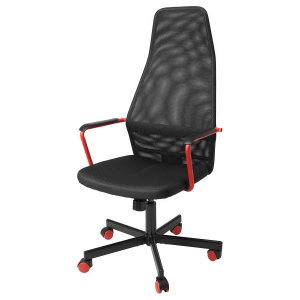High-Back Mesh Gaming Chair – Black & Red