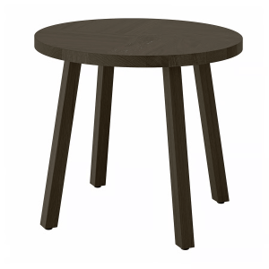 Stockholm Round Side Table – Dark Brown